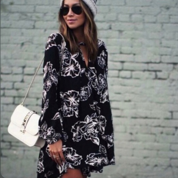 Free People Floral Foil Print Tunic - Picture 3 of 6